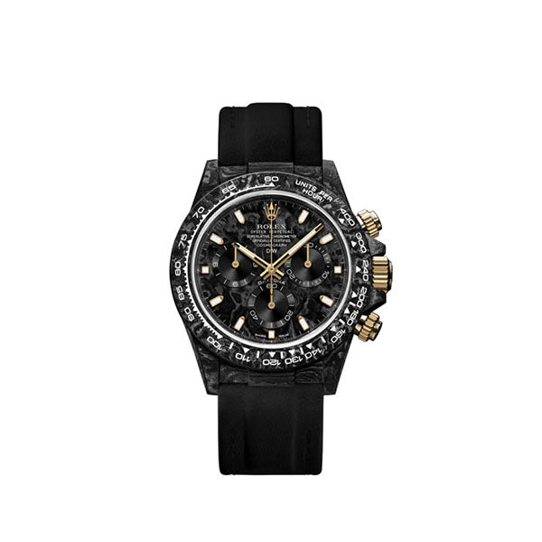 ROLEX Diw Daytona black &amp; gold 40mm oyster carbon