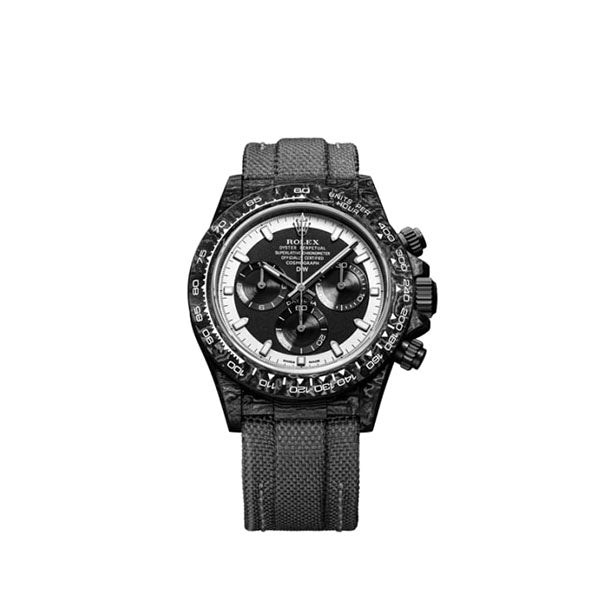ROLEX Diw Daytona carbon cream invert 40mm oyster black