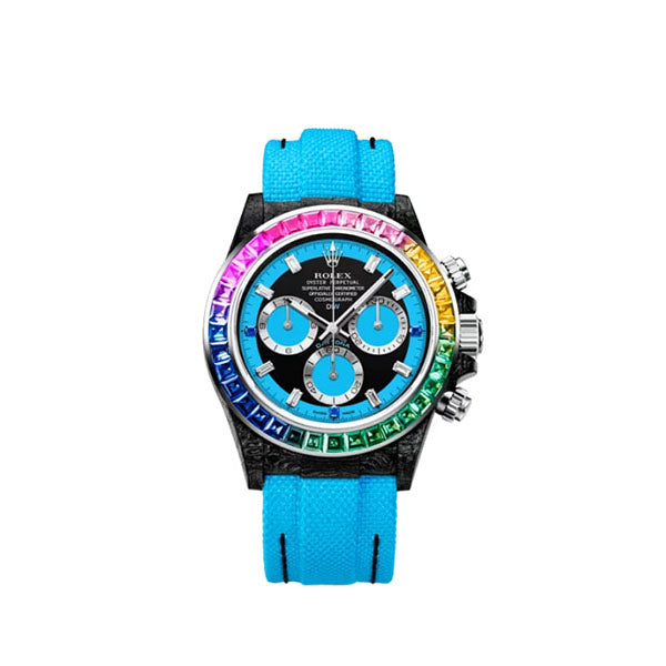 ROLEX Diw Daytona carbon rainbow blue 40mm carbon
