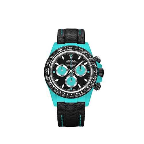 ROLEX Diw Daytona quartz fiber celeste 40mm oyster black