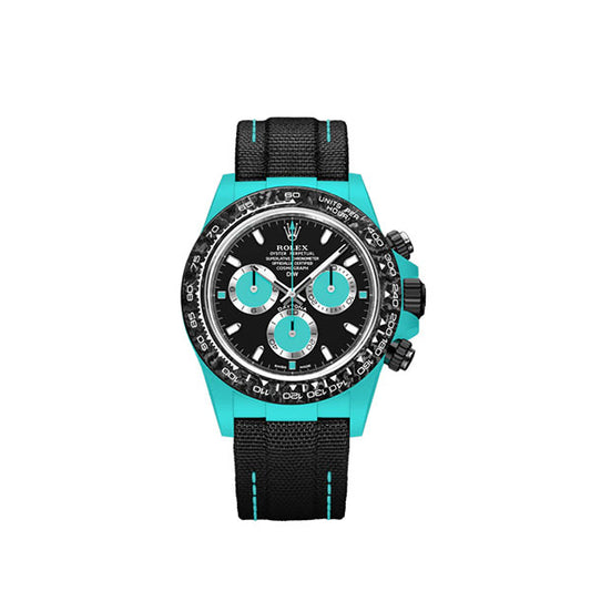 ROLEX Diw Daytona quartz fiber celeste 40mm oyster black