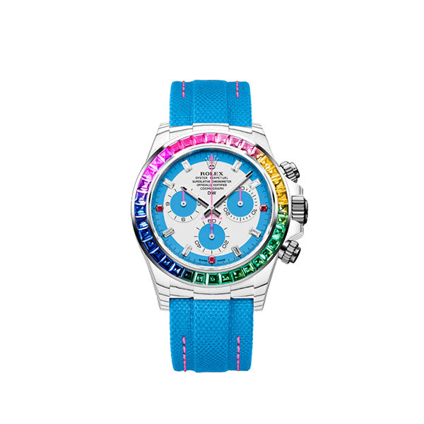 ROLEX Diw Daytona quartz fiber rainbow s 40mm carbon