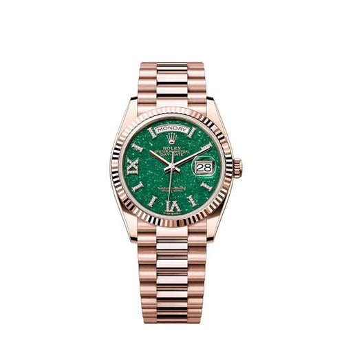 Rolex Day-Date 36, 18k Everose Gold with Diamond-set, 36mm, Ref# 128235-0068