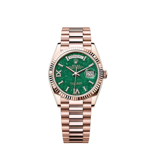 Rolex Day-Date 36, 18k Everose Gold with Diamond-set, 36mm, Ref# 128235-0068