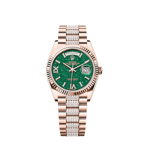 Rolex Day-Date 36, 18k Everose Gold with Diamond-set, 36mm, Ref# 128235-0069