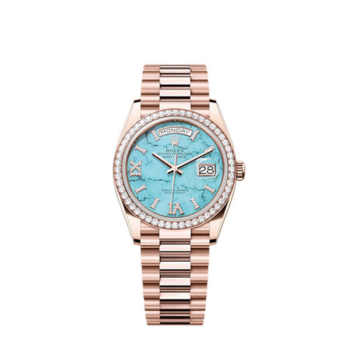 Rolex Day-Date 36, 18k Everose Gold with Diamond-set, 36mm, Ref# 128345rbr-0064