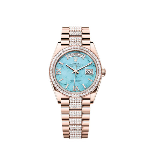 Rolex Day-Date 36, 18k Everose Gold with Diamond-set, 36mm, Ref# 128345rbr-0065