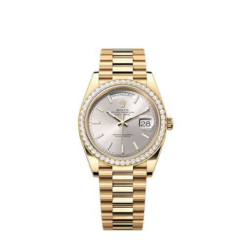 Rolex Day-Date 40, 18k Yellow Gold with Diamond-set, 40mm, Ref# 228348rbr-0042