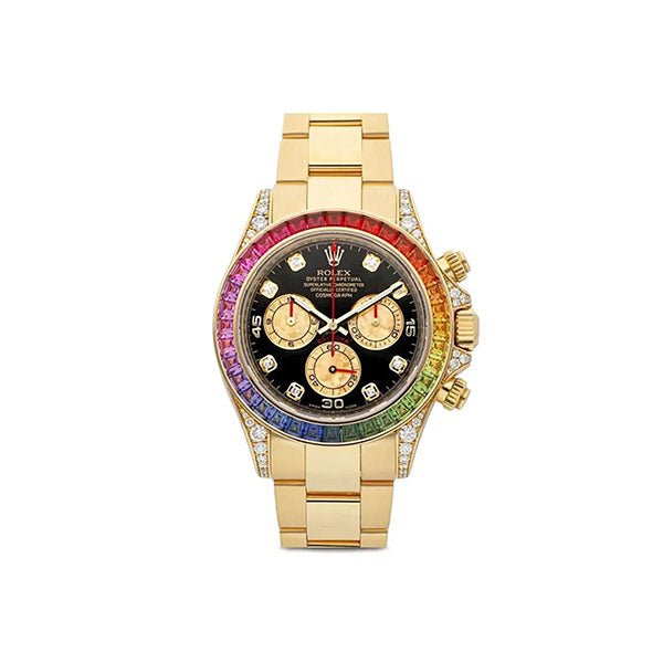 Rolex Daytona Rainbow Diamond Silver Stainless Steel 40 mm, diamond