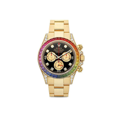 Rolex Daytona Rainbow Diamond Silver Stainless Steel 40 mm, diamond