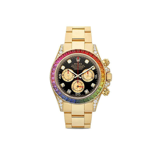 Rolex Daytona Rainbow Diamond Silver Stainless Steel 40 mm, diamond