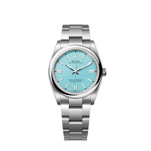 Rolex Oyster Perpetual 36, Turquoise blue dial, 36mm, Oystersteel Ref# 126000-0006