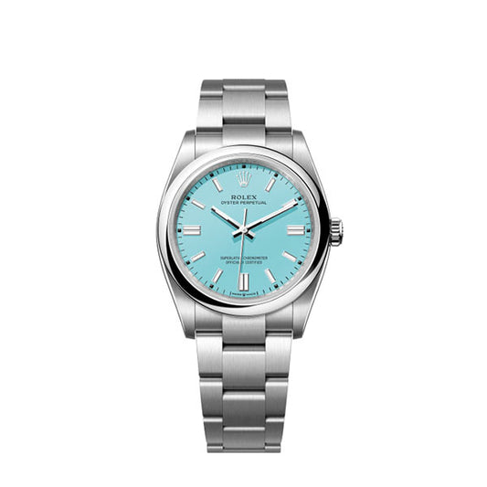 Rolex Oyster Perpetual 36, Turquoise blue dial, 36mm, Oystersteel Ref# 126000-0006