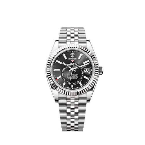 Rolex Sky-Dweller, 42mm, Oystersteel and 18k White Gold, Black, Jubilee, Ref# 336934-0008