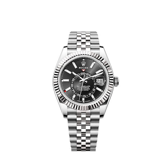 Rolex Sky-Dweller, 42mm, Oystersteel and 18k White Gold, Black, Jubilee, Ref# 336934-0008