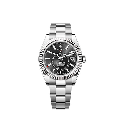 Rolex Sky-Dweller, 42mm, Oystersteel and 18k White Gold, Black, Oyster, Ref# 336934-0007
