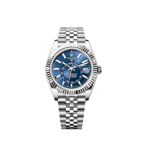 Rolex Sky-Dweller, 42mm, Oystersteel and 18k White Gold, Blue, Jubilee, Ref# 336934-0006