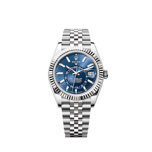 Rolex Sky-Dweller, 42mm, Oystersteel and 18k White Gold, Blue, Jubilee, Ref# 336934-0006