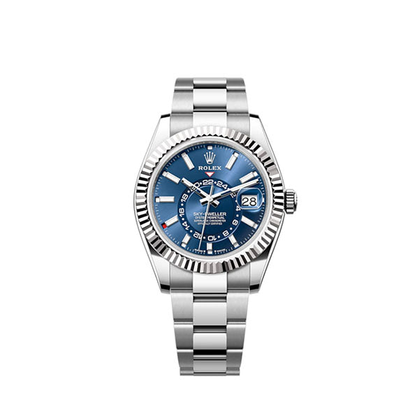 Rolex Sky-Dweller, 42mm, Oystersteel and 18k White Gold, Blue, Oyster, Ref# 336934-0005