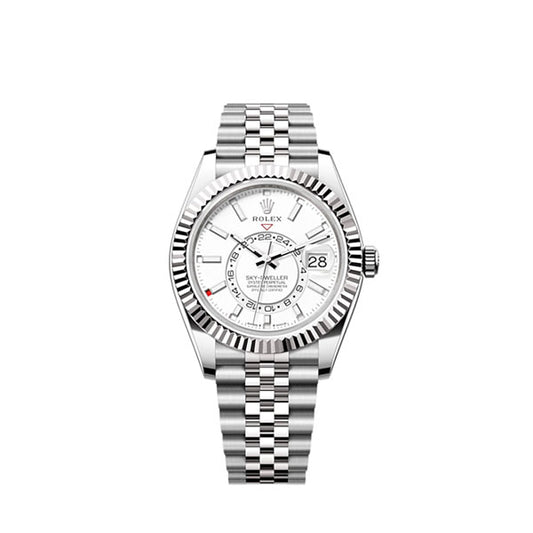 Rolex Sky-Dweller, 42mm, Oystersteel and 18k White Gold, White, Jubilee, Ref# 336934-0004