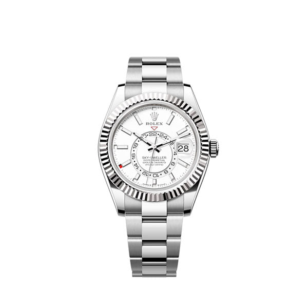 Rolex Sky-Dweller, 42mm, Oystersteel and 18k White Gold, White, Oyster, Ref# 336934-0003