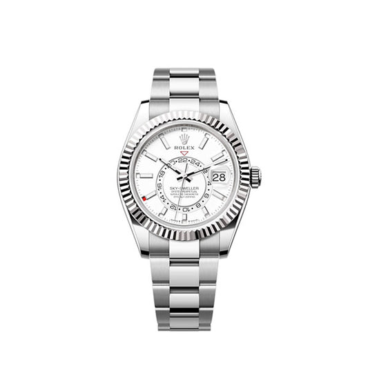 Rolex Sky-Dweller, 42mm, Oystersteel and 18k White Gold, White, Oyster, Ref# 336934-0003
