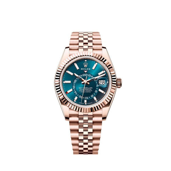 Rolex Sky-Dweller Everose Gold Blue-Green Turquoise Men’s Watch