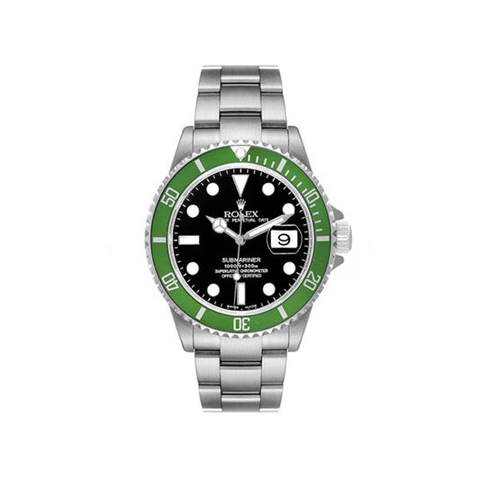 Rolex Submariner Green 50th Anniversary Steel Mens Watch 16610LV