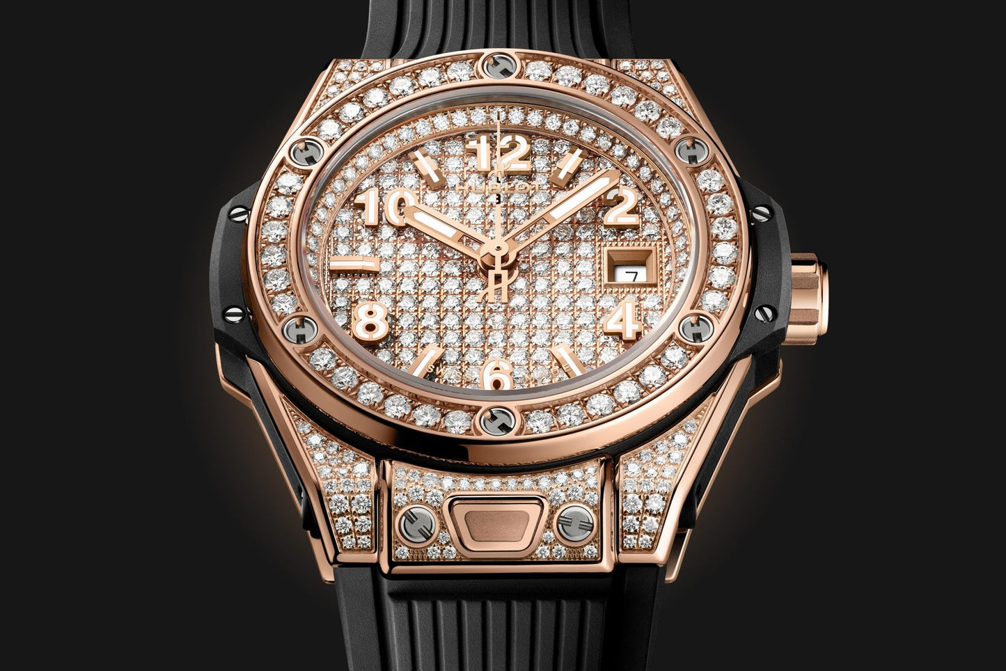 Hublot Big Bang ONE CLICK KING GOLD FULL PAVÃ‰ Ref# 485.OX.9000.RX.1604