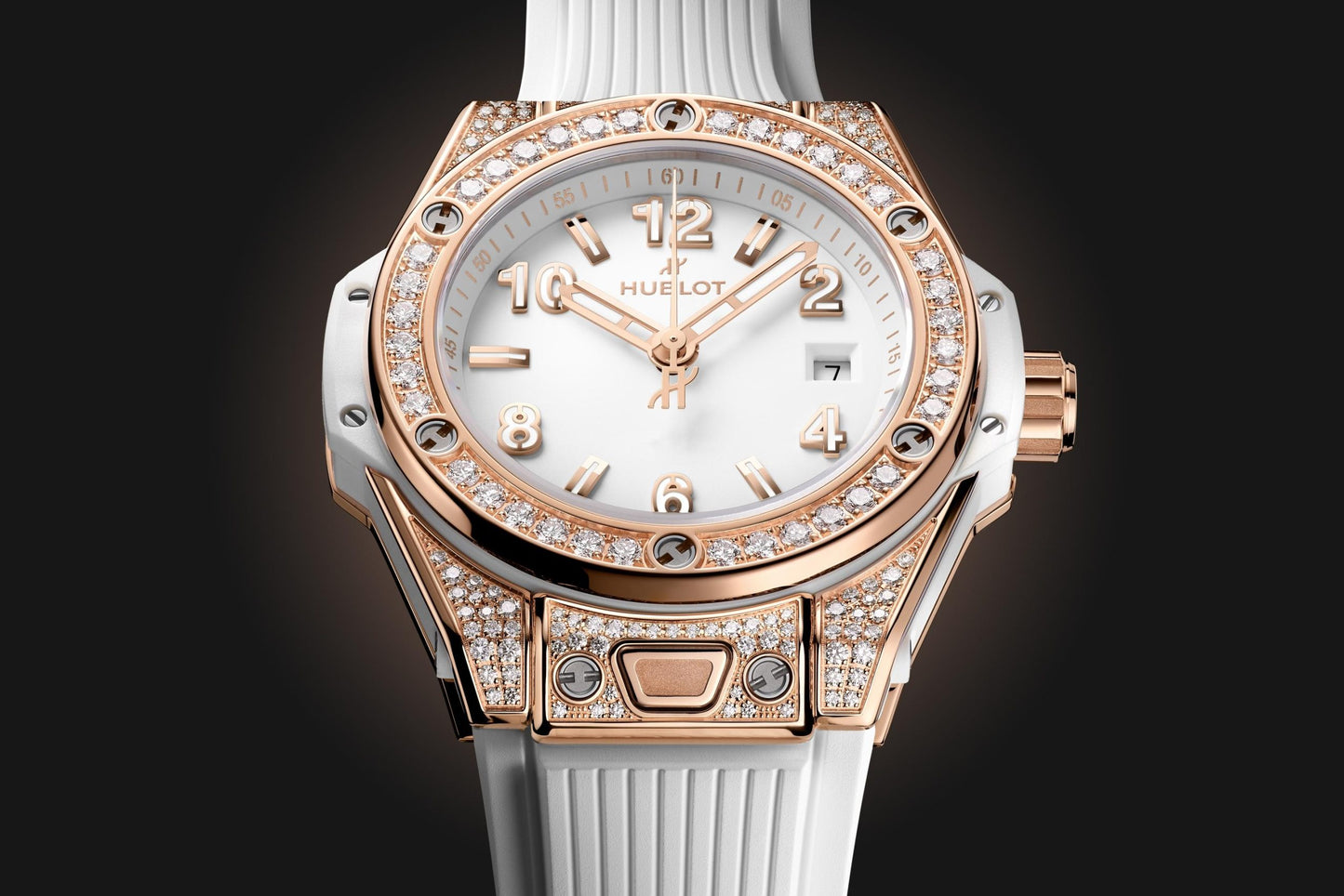 Hublot Big Bang ONE CLICK KING GOLD WHITE PAVÃ‰ Ref# 485.OE.2080.RW.1604