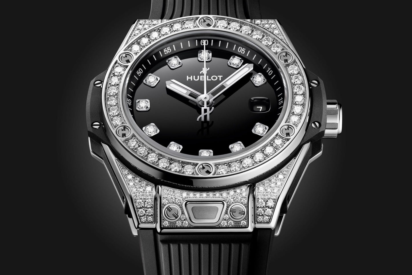 Hublot Big Bang ONE CLICK STEEL PAVÃ‰ Ref# 485.SX.1270.RX.1604