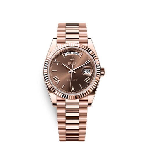 Rolex Day-Date 40 Everose Gold Chocolate Roman Numeral Dial – Ref. 228235-0002