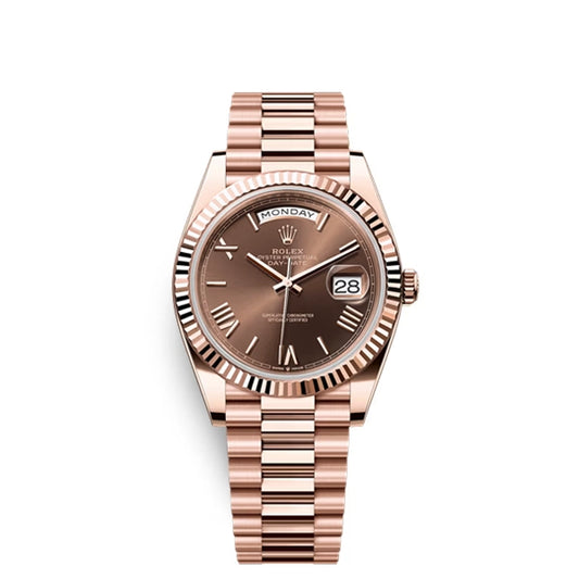 Rolex Day-Date 40 Everose Gold Chocolate Roman Numeral Dial – Ref. 228235-0002