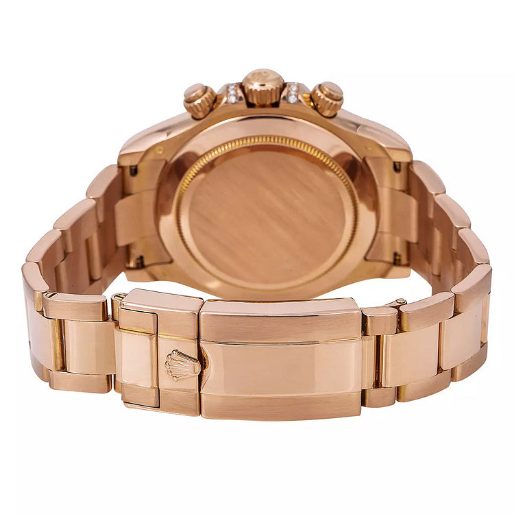 Men’s Diamond Watch Rolex Day-Date Gold 40 mm Rose Gold Tone Dial