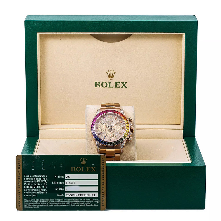 Men’s Diamond Watch Rolex Day-Date Gold 40 mm Rose Gold Tone Dial