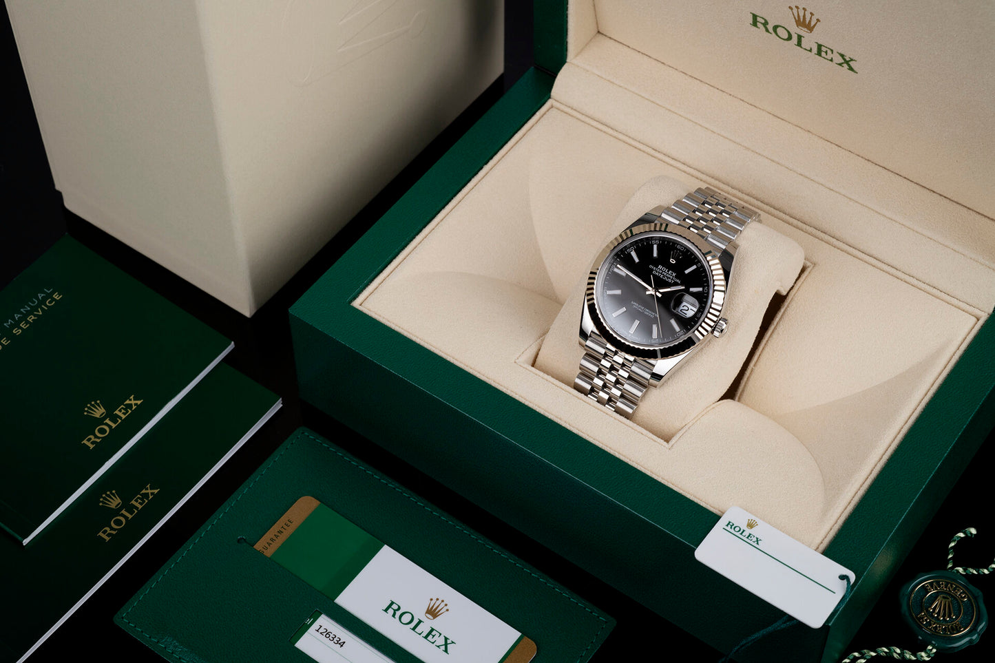 Rolex DATEJUST 41 Oyster, 41 mm, Oystersteel and white gold, M126334-0018