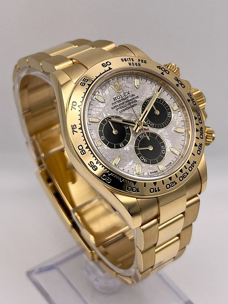Rolex Daytona Yellow Gold Meteorite &amp; Black Dial 116508