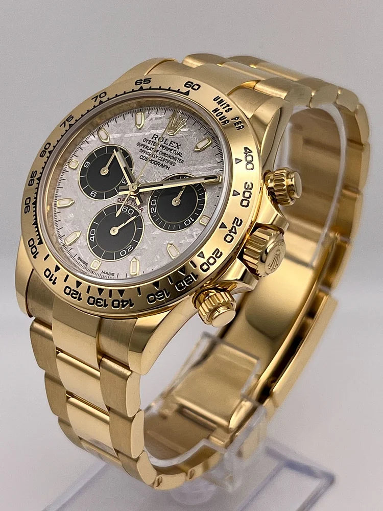 Rolex Daytona Yellow Gold Meteorite &amp; Black Dial 116508