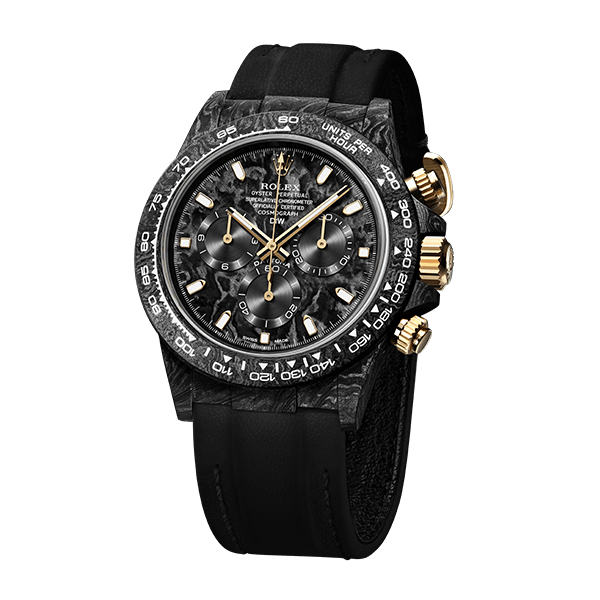 ROLEX Diw Daytona black &amp; gold 40mm oyster carbon