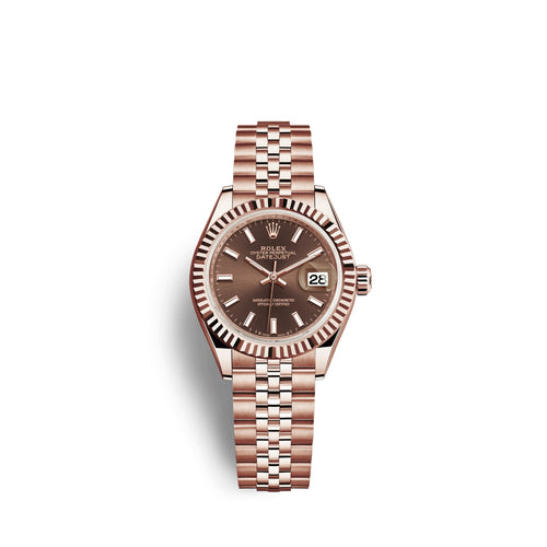Rolex Lady-Datejust 28, 18k Everose Gold, Ref# 279175-0008